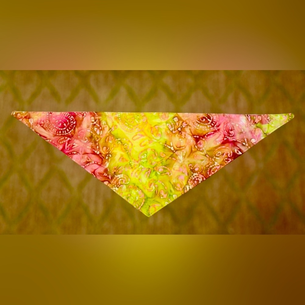 Floral Pink and Yellow Scarf